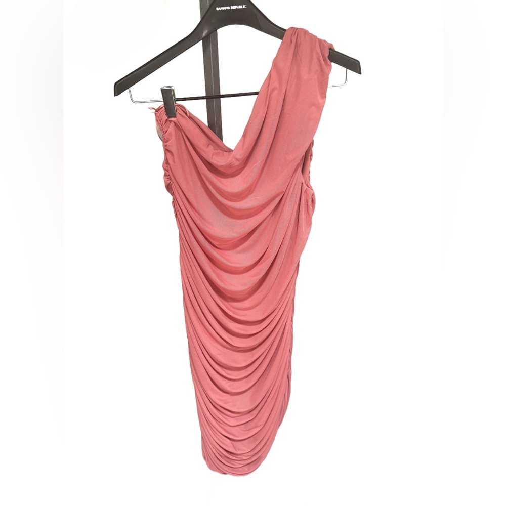Express One Shoulder Pink Dress - Picture 1 of 3